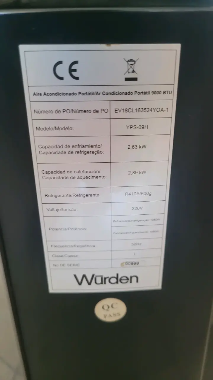 Aire acondicionado portátil Würden gris - 6