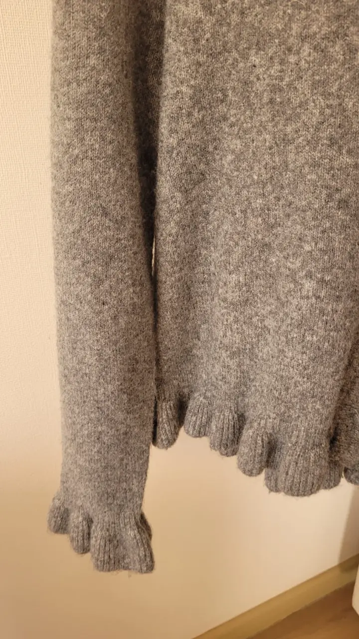 Chaleco Zara con volantes CELESTE Y GRIS T/M - 6
