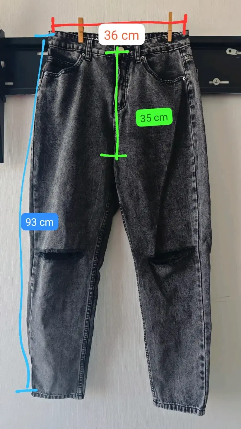 Jeans negros SYBILLA mujer talla 38 - 2