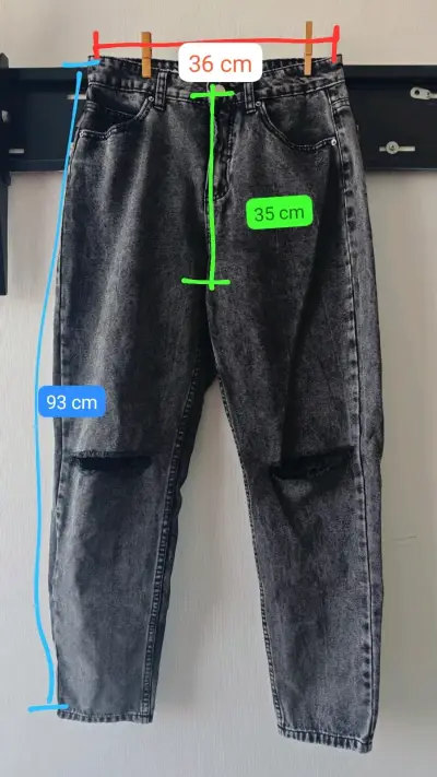 Jeans negros SYBILLA mujer talla 38 - miniatura 2