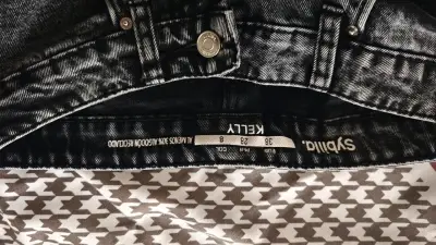 Jeans negros SYBILLA mujer talla 38 - miniatura 3