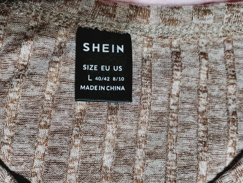 Polera sin mangas Shein gris jaspeado - 2