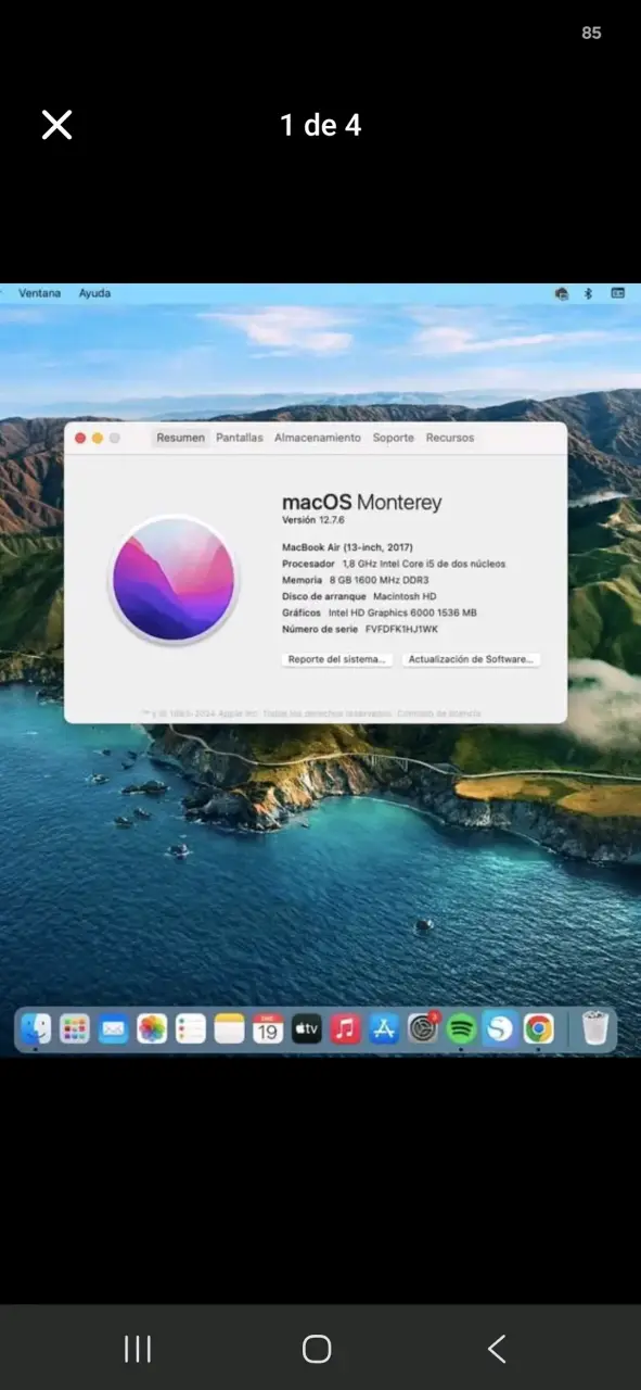 MacBook Air 2017 con macOS Monterey - 1