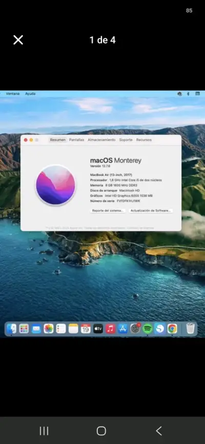 MacBook Air 2017 con macOS Monterey - miniatura 1