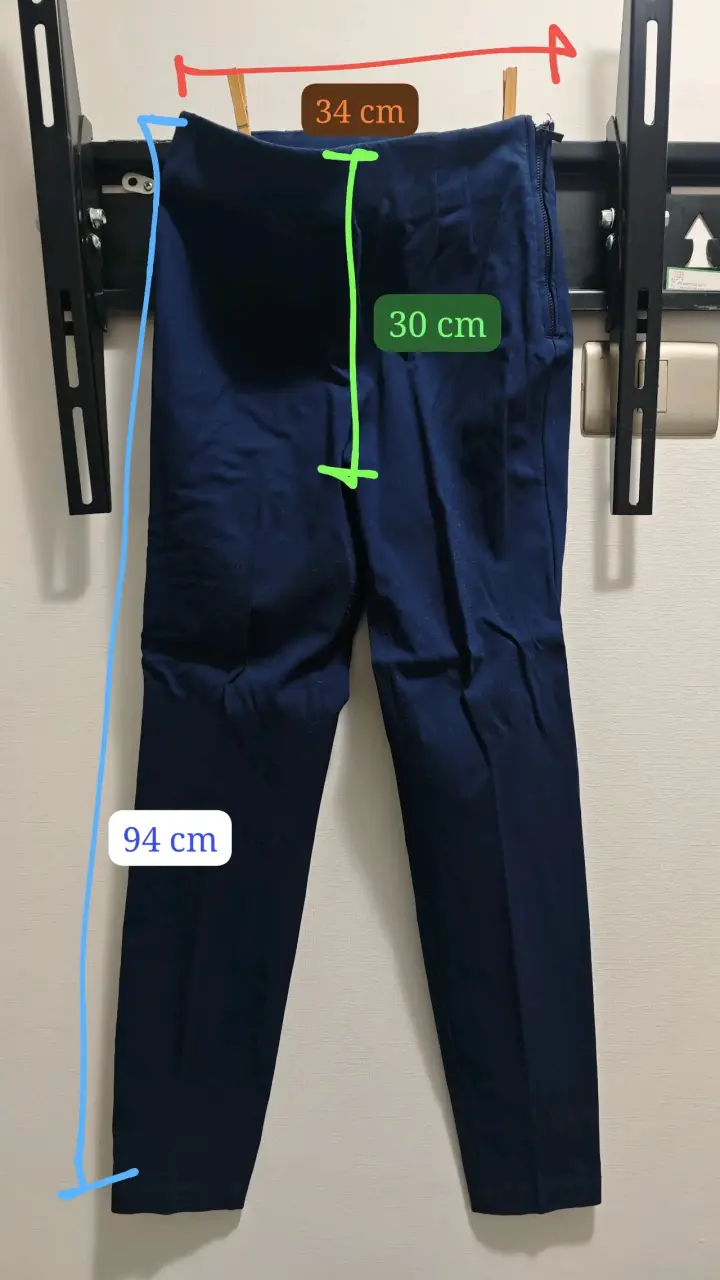 Pantalones MARQUIS azul marino de vestir talla S - 1