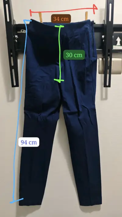 Pantalones MARQUIS azul marino de vestir talla S - miniatura 1