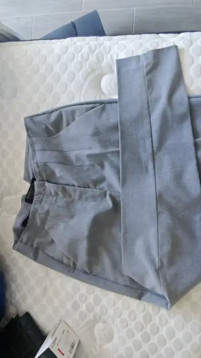 Pantalón gris de vestir mujer BASEMENT talla 36 - miniatura 2