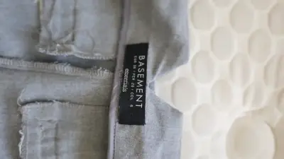 Pantalón gris de vestir mujer BASEMENT talla 36 - miniatura 4