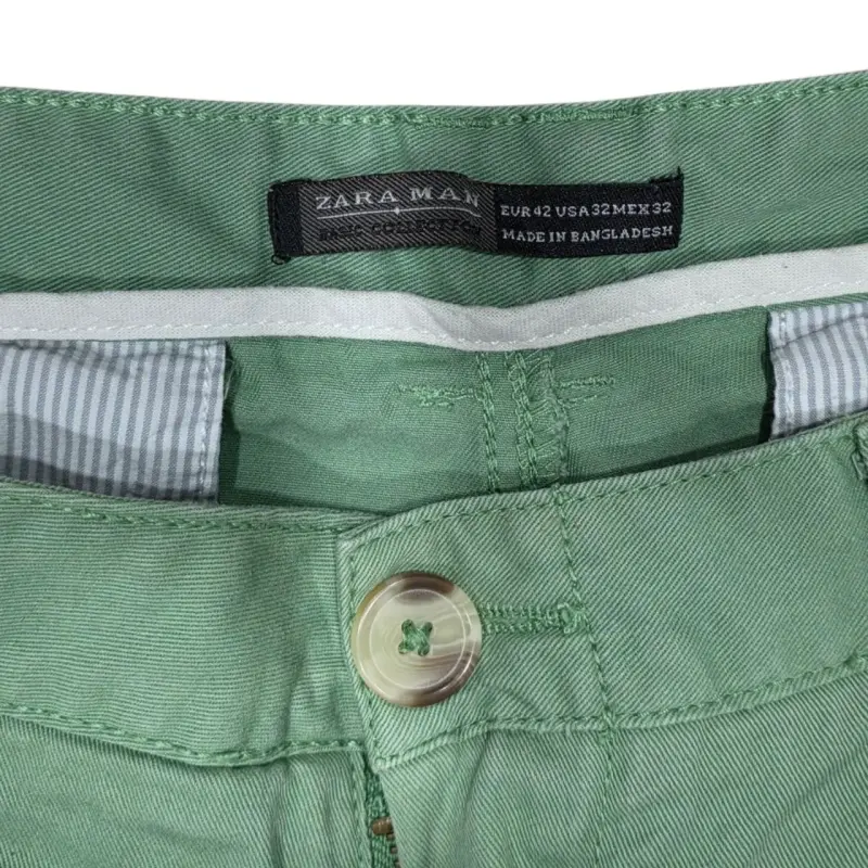 Bermudas verdes para hombre casuales - 3