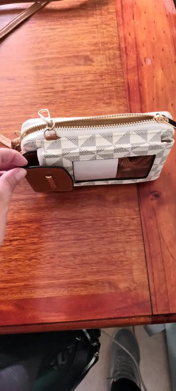 Bolso bandolera con diseño geométrico - 2