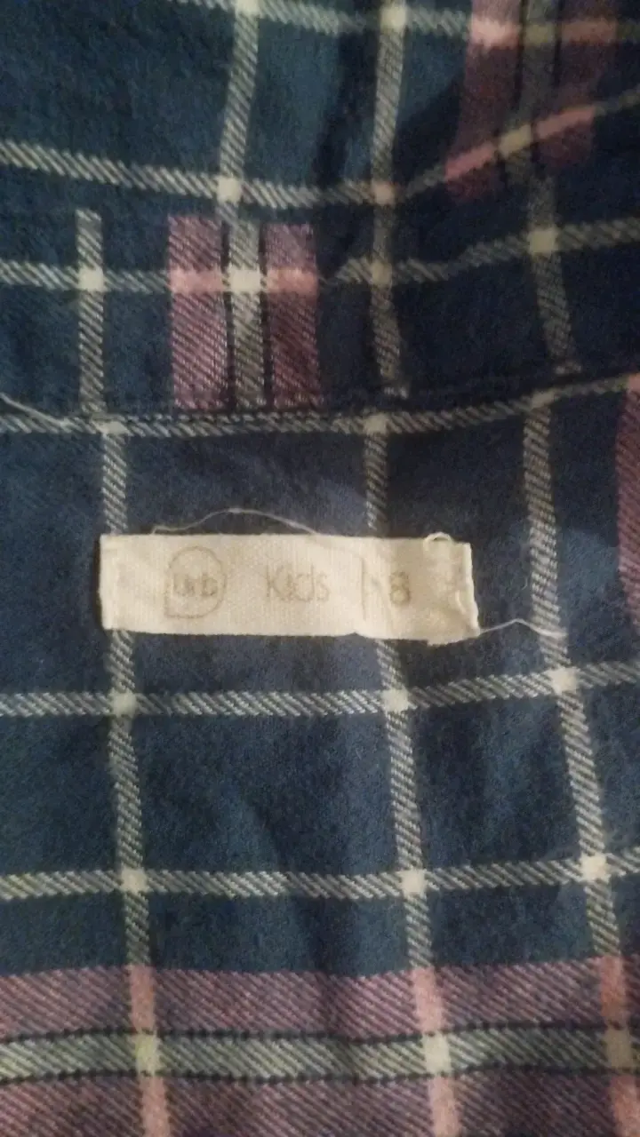 Camisa de franela a cuadros azul y rosa - 2