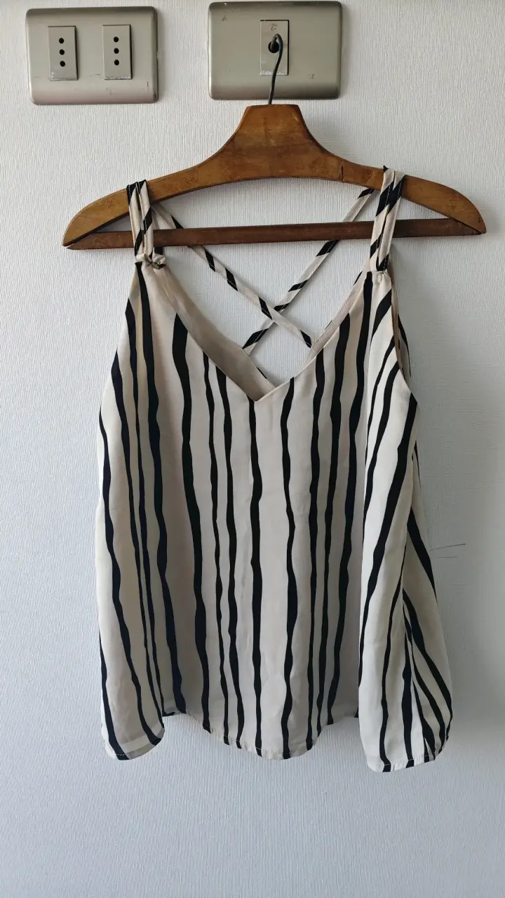 Blusa de tirantes a rayas MNL x Corona talla S - 3