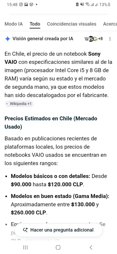 Notebook Sony Vaio con Windows 10 - miniatura 6