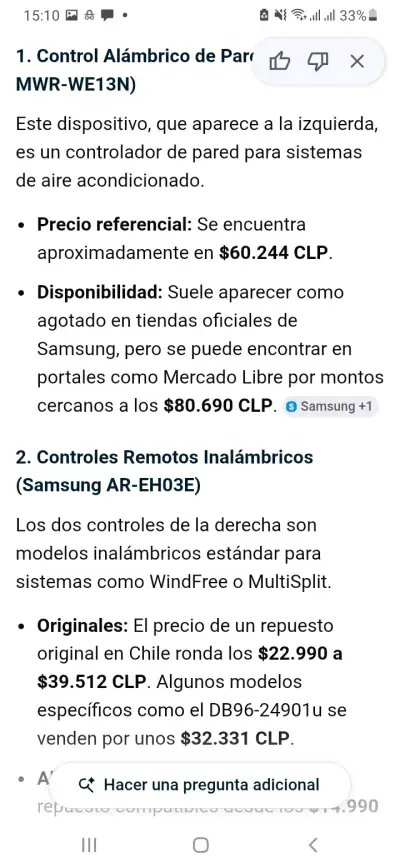 Controles remotos Samsung para aire acondicionado - miniatura 4