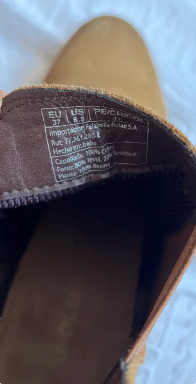 Botines de gamuza marrón con tacón 100% cuero - 3