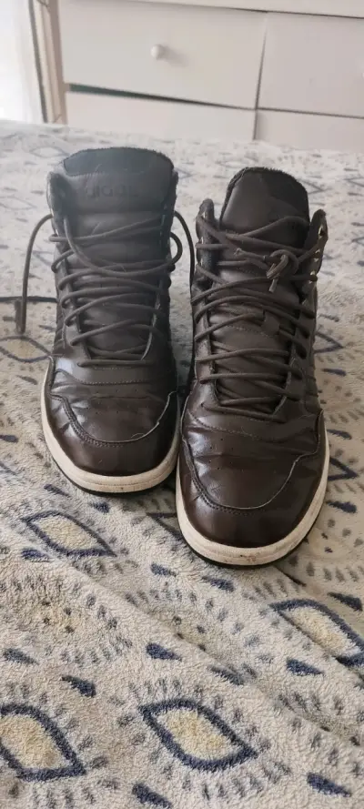 Zapatillas Adidas marrones de cuero - miniatura 1