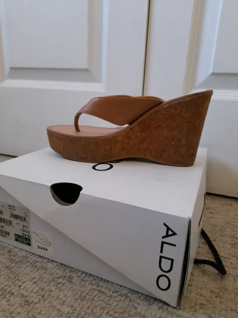 Sandalias plataforma corcho Aldo color beige - 2