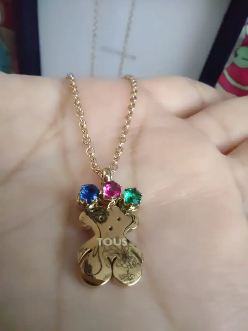 Collar Tous dorado con colgante de osito