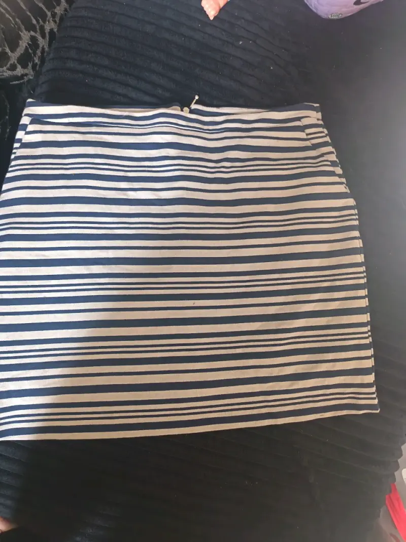 Falda a rayas azul y blanco - 1