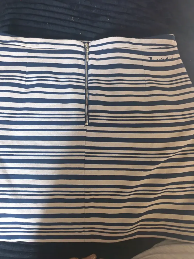 Falda a rayas azul y blanco - 2