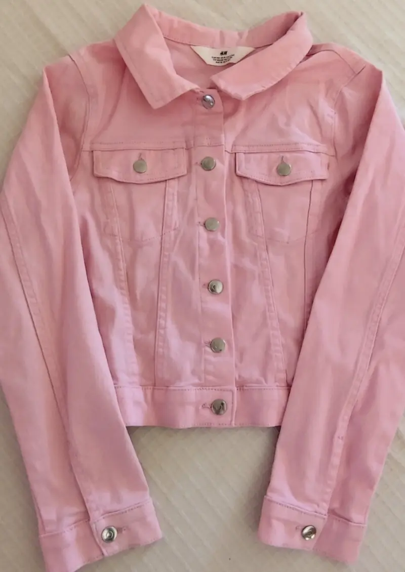 Chaqueta de mezclilla rosa H&M para niña - 1