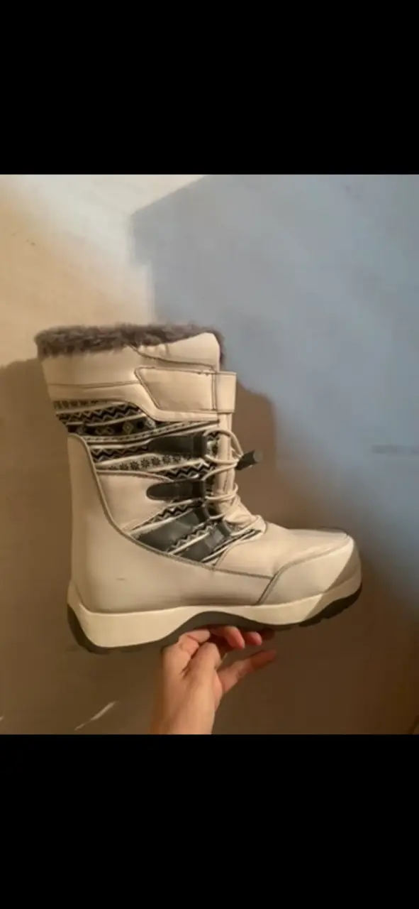 Botas de nieve blancas con forro térmico - 2