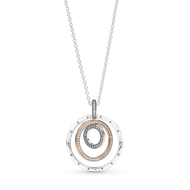 Collar Pandoa de plata colgante circular signature - 2