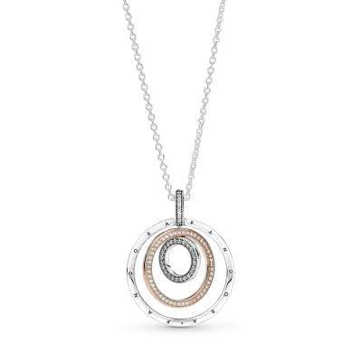 Collar Pandoa de plata colgante circular signature - miniatura 2