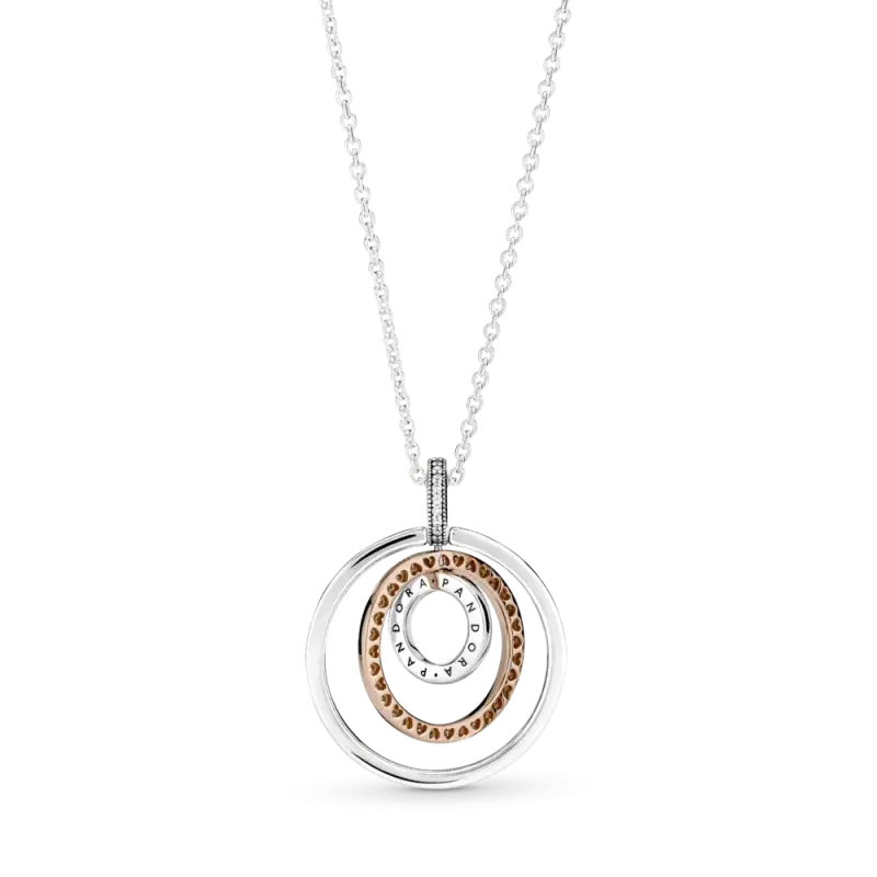 Collar Pandoa de plata colgante circular signature - 3