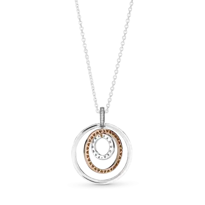 Collar Pandoa de plata colgante circular signature - miniatura 3