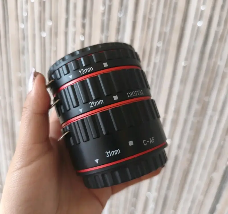 Tubo extensor macro para lente Canon