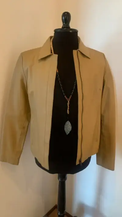 Chaqueta de cuero camel Saville Row - miniatura 1