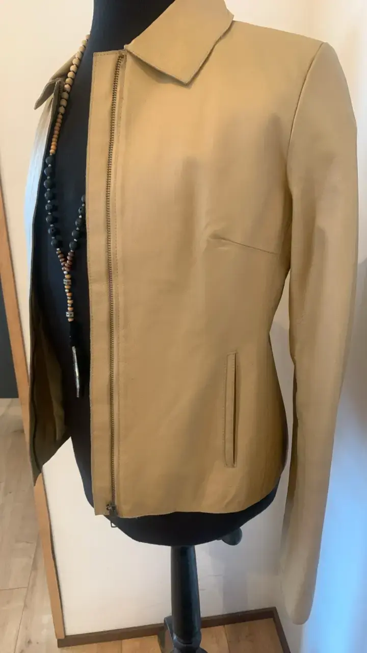 Chaqueta de cuero camel Saville Row - 2