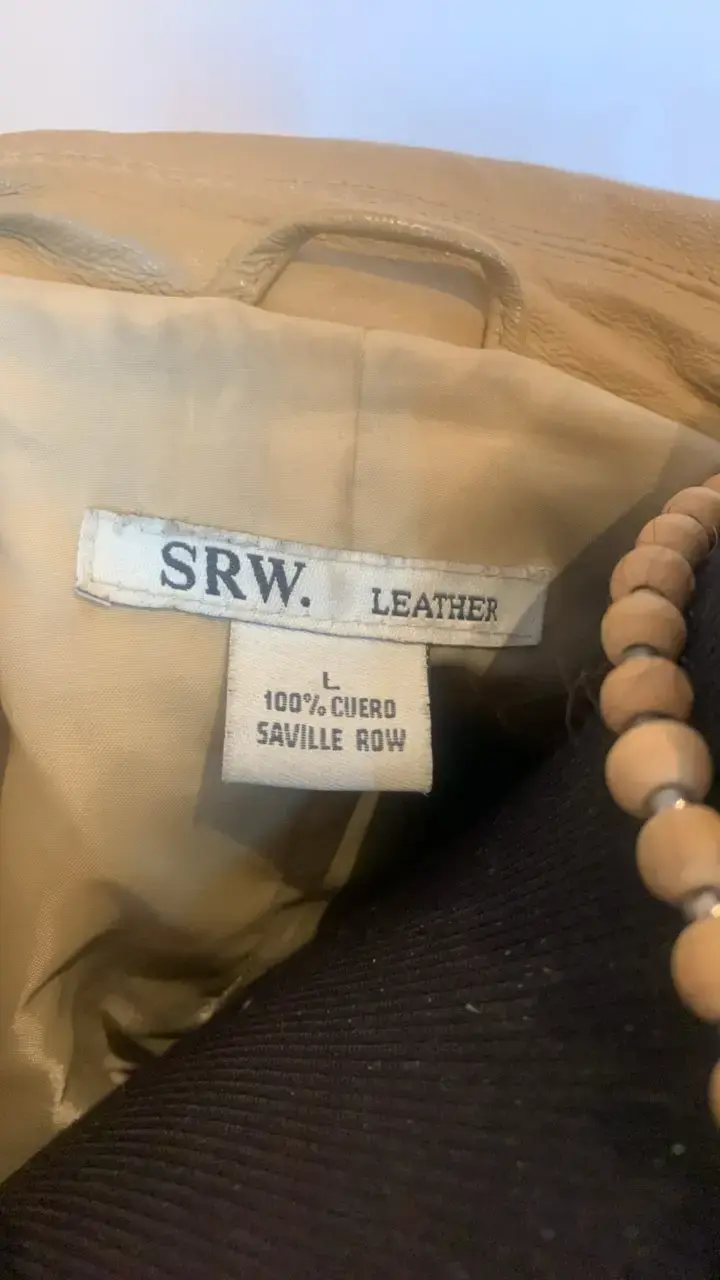 Chaqueta de cuero camel Saville Row - 3