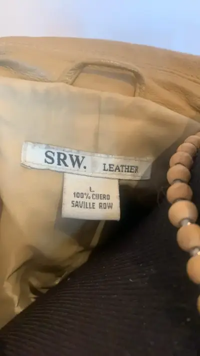 Chaqueta de cuero camel Saville Row - miniatura 3