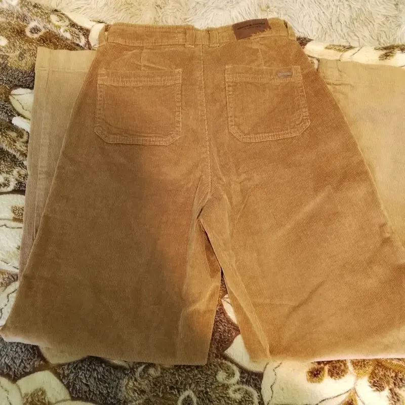 Pantalones de pana marrón para mujer vintage - 2