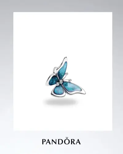 Anillo Pandora mariposa azul esmaltada - miniatura 2