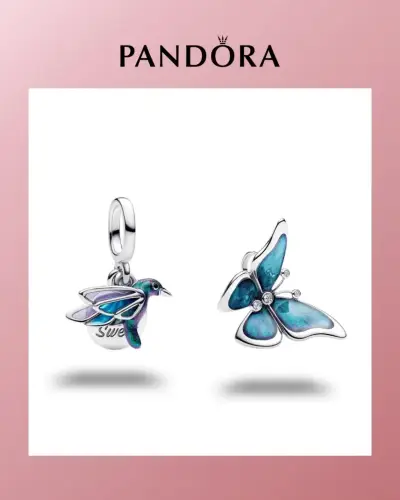 Anillo Pandora mariposa azul esmaltada - miniatura 3