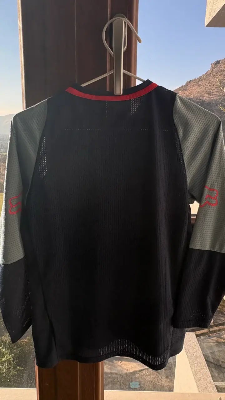 Polera deportiva Fox Defend azul y gris - 2