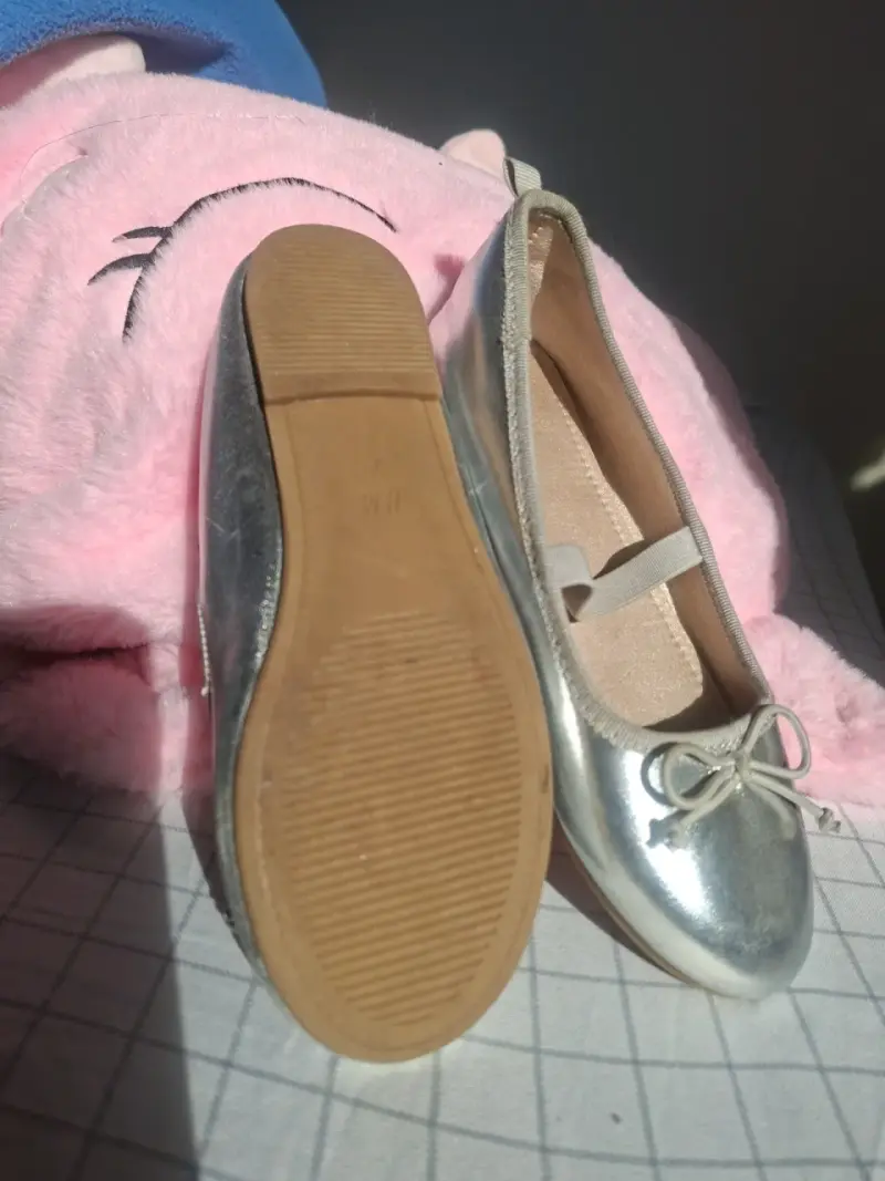 Bailarinas plateadas para niña en buen estado