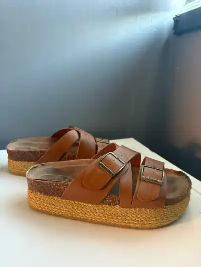 Sandalias plataforma  marrón Polem Girl - miniatura 4