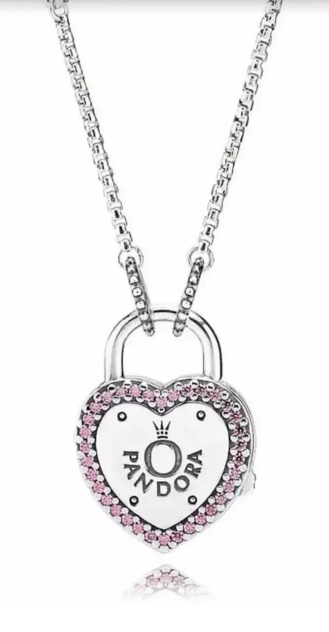 Collar Pandora con dije de corazón - 4