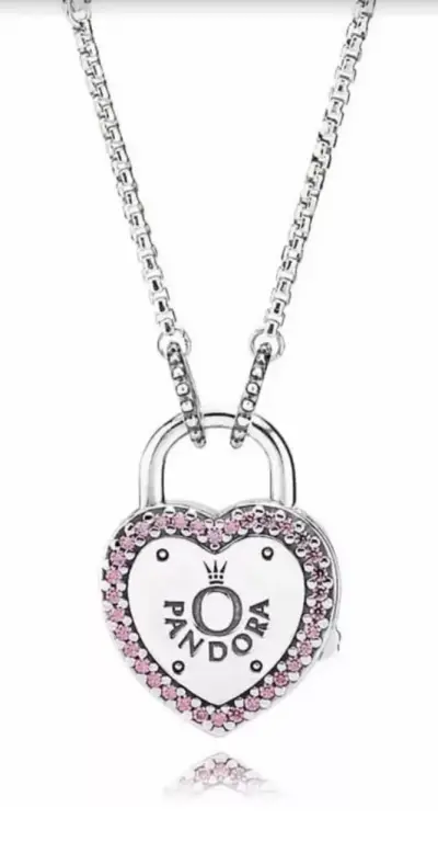 Collar Pandora con dije de corazón - miniatura 4