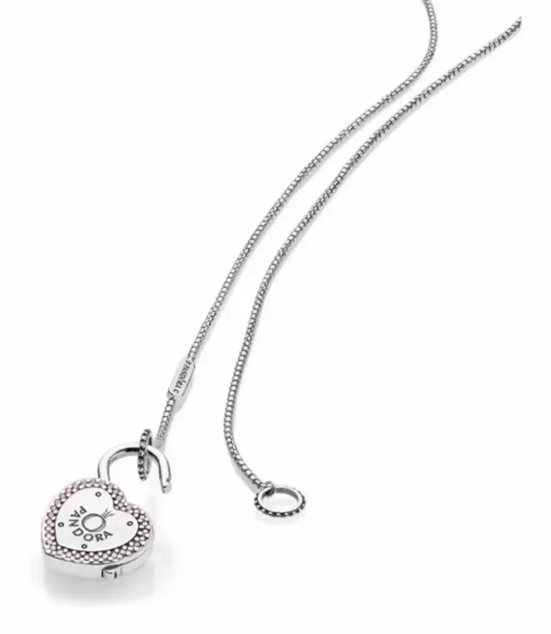 Collar Pandora con dije de corazón - 5