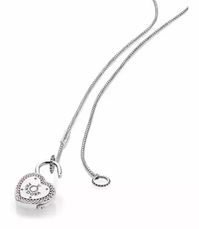 Collar Pandora con dije de corazón - miniatura 5