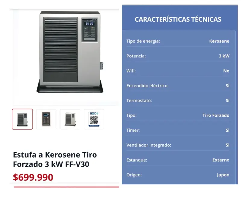 Estufa Toyotomi con sistema programable - 2