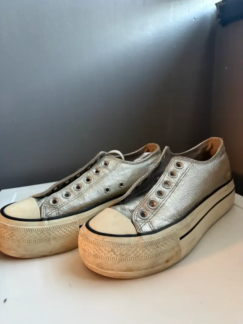 Zapatillas  C/MORAN plateadas con plataforma - 3
