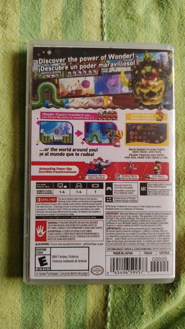 Juego Super Mario Bros Wonder para Nintendo Switch - 2