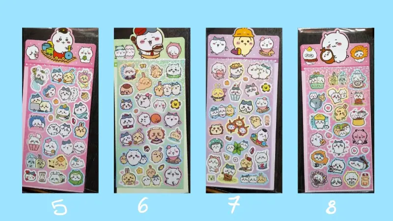 Laminas de stickers chiikawa - 2