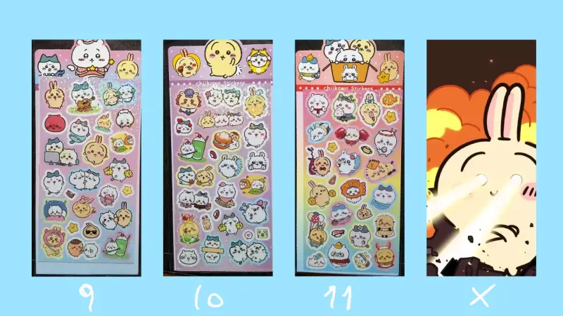 Laminas de stickers chiikawa - 3